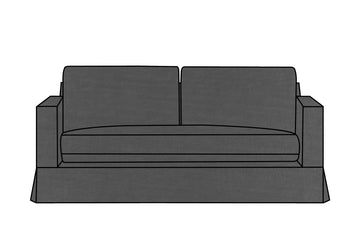 Kate | 3 Seater Extra Loose Cover | Capri Dark Grey