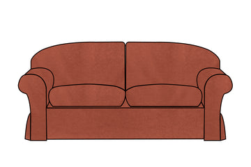 Madrid | 3 Seater Extra Loose Cover | Kingston Dark Terracotta