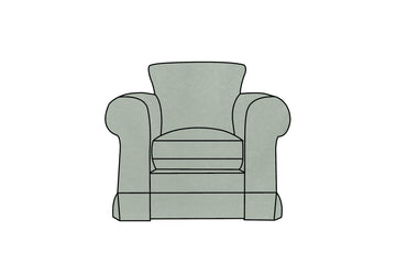 Albany | Club Chair Extra Loose Cover | Kingston Duck Egg