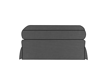 Kate | Bench Footstool Extra Loose Cover | Capri Dark Grey