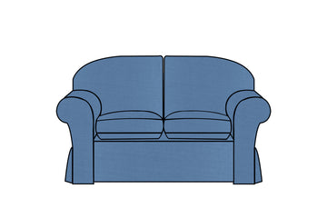 Madrid | 2 Seater Extra Loose Cover | Capri Blue