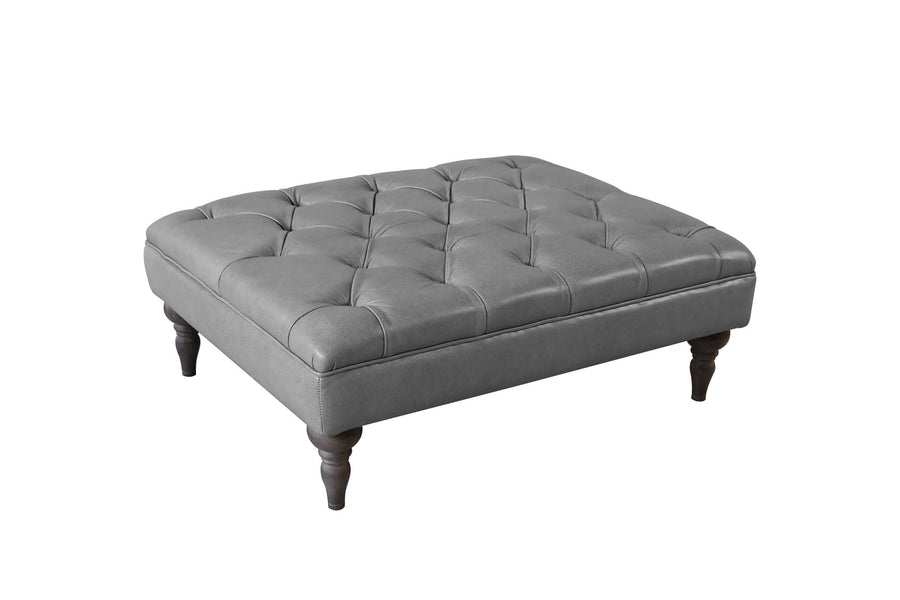 Earl | Large Button Bench Footstool | Milton Fog