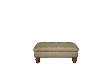 Grosvenor | Button Bench Footstool | Pavilion Linen