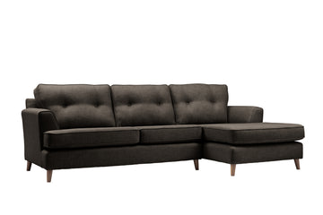 Poppy | Chaise Sofa Option 1 | Linoso Charcoal