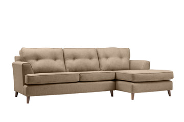 Poppy | Chaise Sofa Option 1 | Linoso Biscuit
