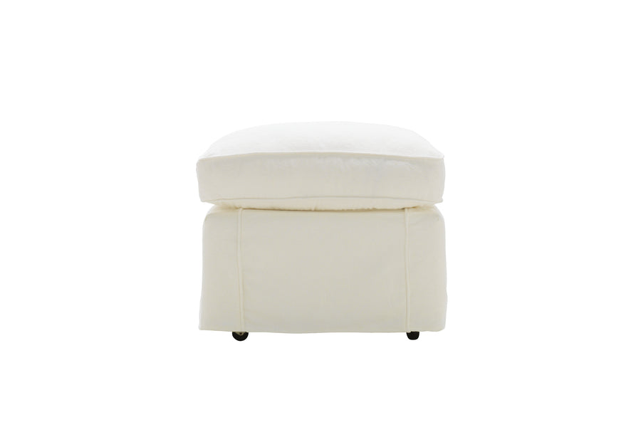 Madrid | Footstool Extra Loose Cover | Kingston Natural