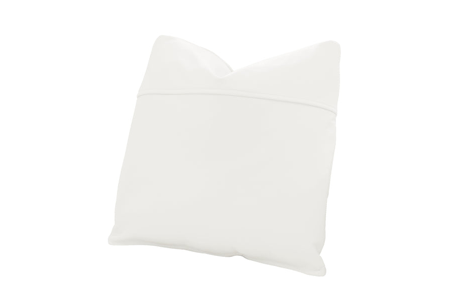 Hampton | Leather Scatter Cushion | Softgrain White