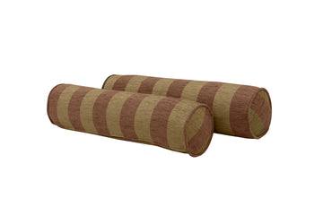 Blenheim | Bolsters (pair) | Brecon Stripe Terracotta