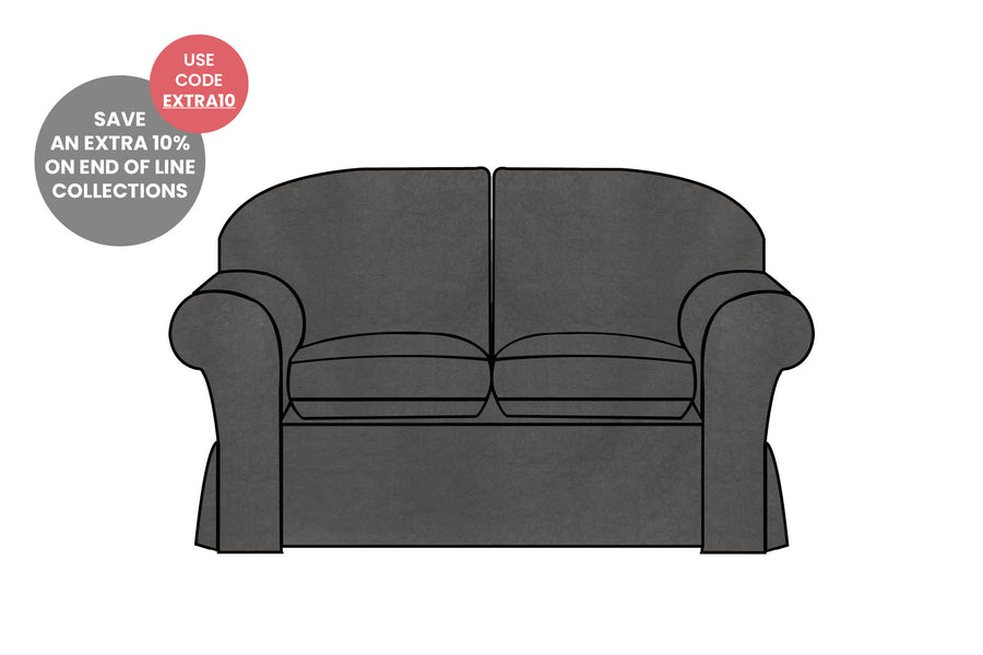 Madrid | 2 Seater Extra Loose Cover | Kingston Charcoal