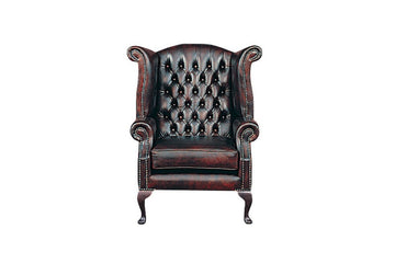 Chesterfield | Georgian Highback Chair | Antique Red