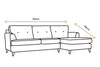 Poppy | Chaise Sofa Option 1 | Softgrain Tabac