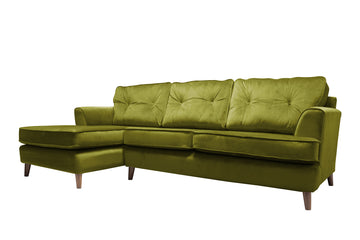 Poppy | Chaise Sofa Option 2 | Opulence Olive Green